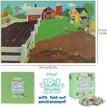 Boppi Puzzle 10 en 1 pour tout-petits – Cour de ferme – BTJ10-002 8