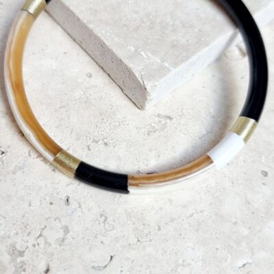 Horn Bangle Bracelet - Cala Model by Le Coin Sauvage - 5mm