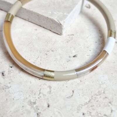 Horn Bangle Bracelet - Cala Model by Le Coin Sauvage - 5mm