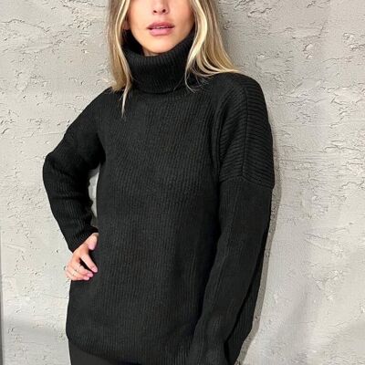 BLACK knitted sweater - ASHE