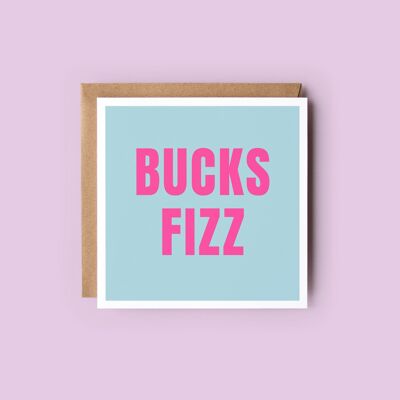 Bucks Fizz Weihnachtskarte | Zeitgenössische Festkarte