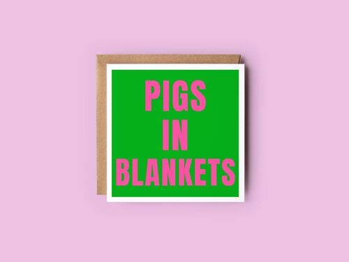 Pigs in Blankets Christmas Card | Modern Christmas