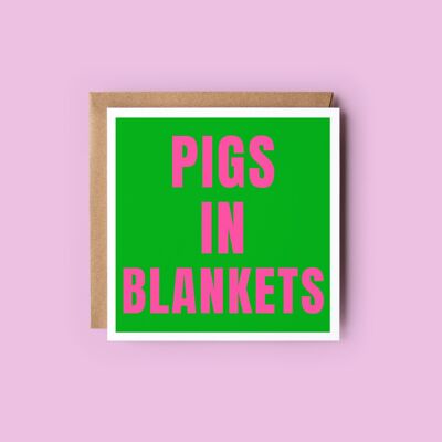 Pigs in Blankets Christmas Card | Modern Christmas