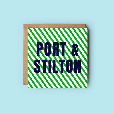 Cartolina di Natale Port e Stilton | Cartolina di Natale moderna