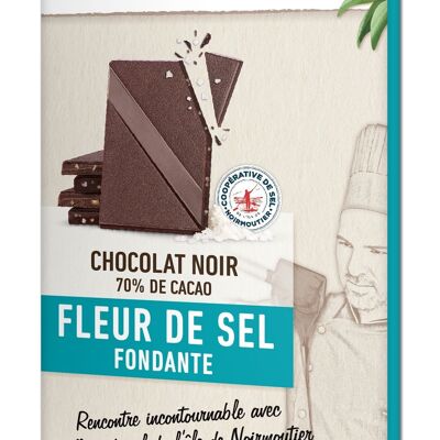 Barra de chocolate negro 70% Flor de sal - 80g