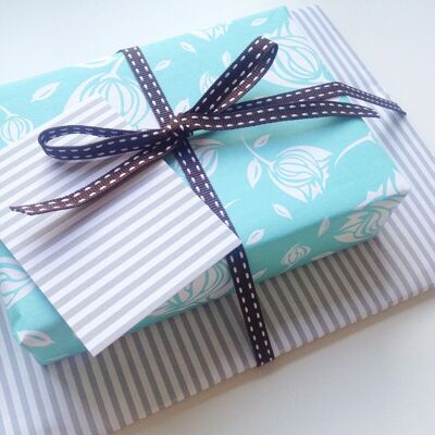25 sheets of French Stripe Double-Sided Gift Wrap