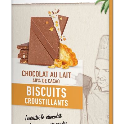 40% milk chocolate bar with Biscuit chips - 80g