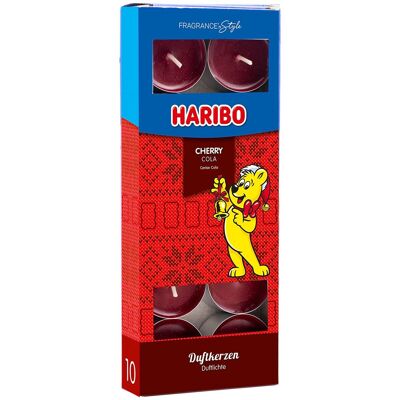Tealight Haribo Winter Design Cherry Cola - 10 pezzi