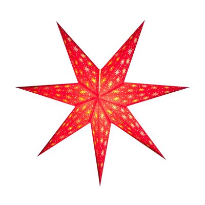 Linterna de papel con forma de estrella - Rojo espíritu