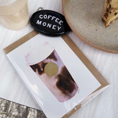 Postal rasca “Café latte”