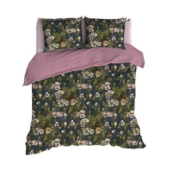 Housse de couette Satin D'Or Bernice antraciet/oudrose 3