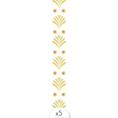Tatouage éphémère : Bracelet palmiers x5
