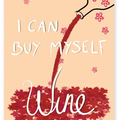 Plakat „kann mir... Wein kaufen“