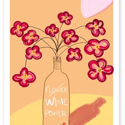 Plakat „Wine Power“.