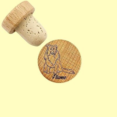 Cork stopper - Dog to Personalize - Australian Shepherd