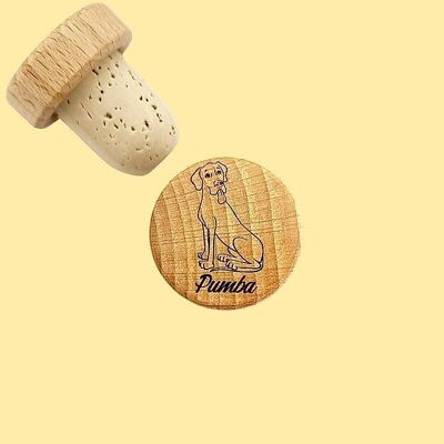 Cork stopper - Dog to Personalize - Shorthaired Pointer
