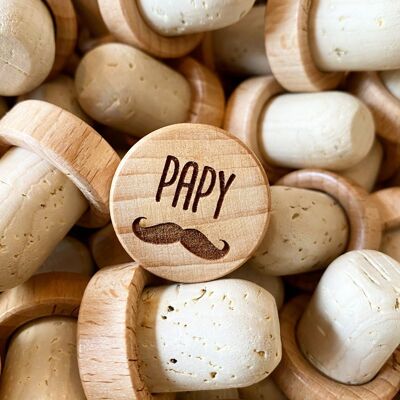 Cork stopper - Papy +Moustache