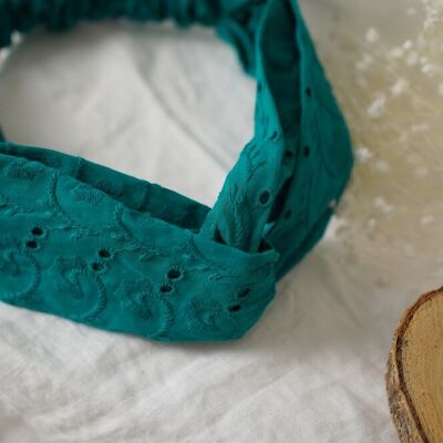 Emerald Green Azra Embroidery Headband