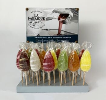 Offre 220 sucettes artisanales + porte-sucettes offert – fraise, cola, orange, citron et pomme - La Fabrique de Julien 1