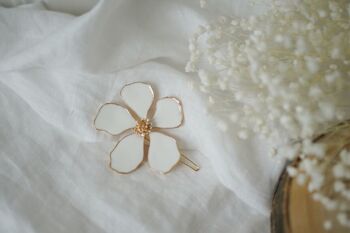 Barrette Sohanne Fleur Blanche 1