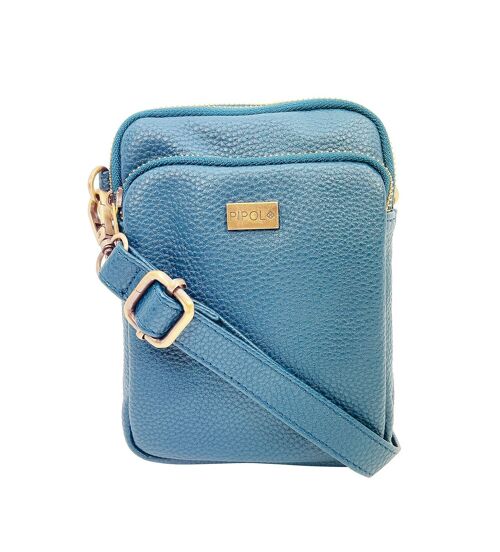 Buy wholesale TRIPLE ZIP BAG WINTER BLUE