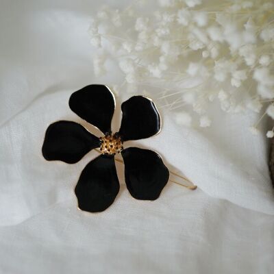 Pasador de flores negro Sohanne
