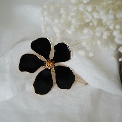 Sohanne Black Flower Barrette