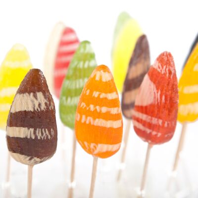 110 artisanal lollipops – strawberry, cola, orange, lemon and apple - 1 kg 650 - La Fabrique de Julien