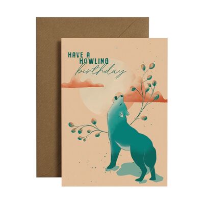 Howling Birthday Card