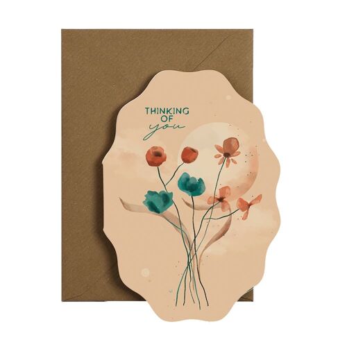Thinking Of You Flower Bouquet Card
