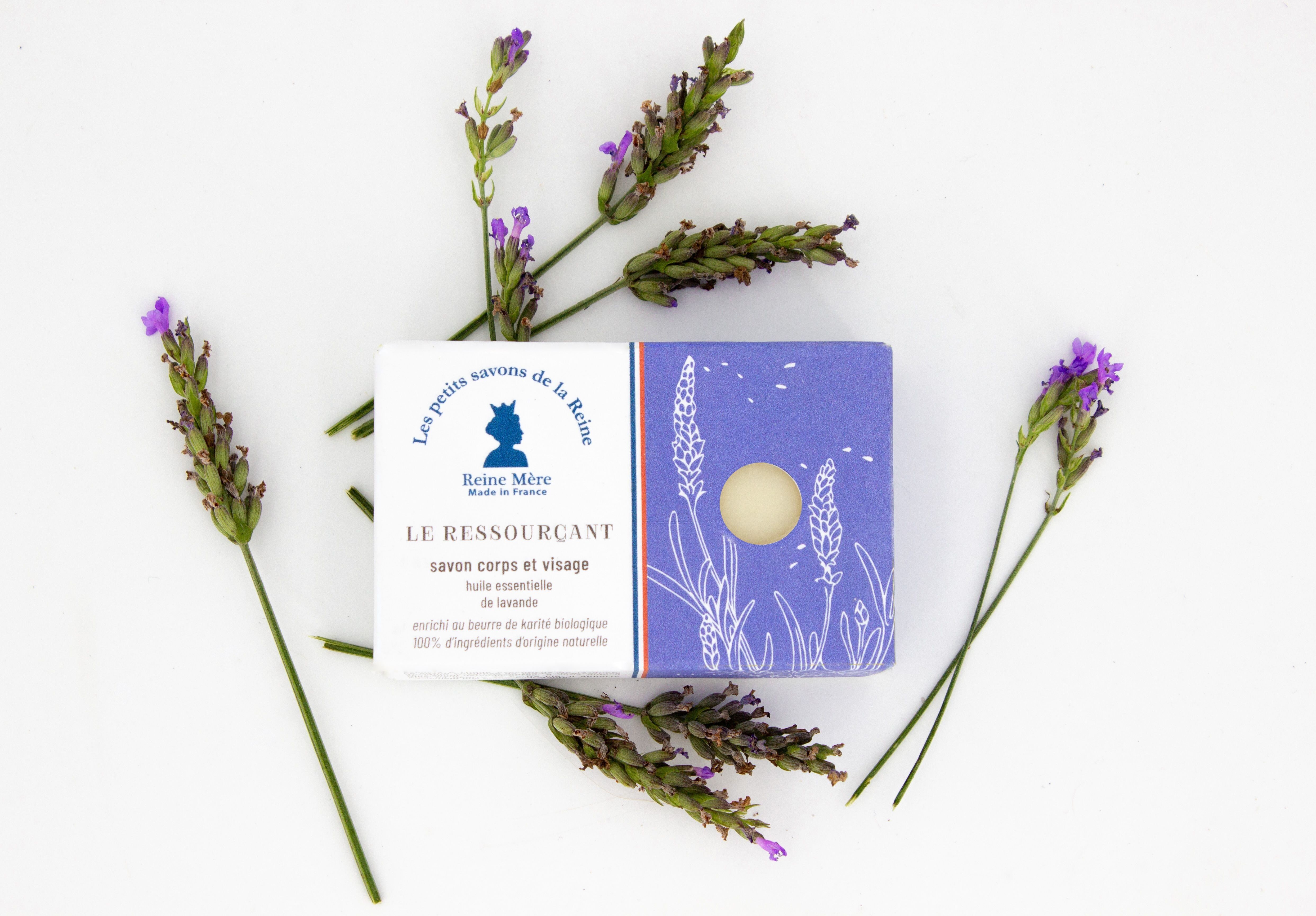 Jabón - El rejuvenecedor - Lavanda - (hecho en Francia) 100% natural