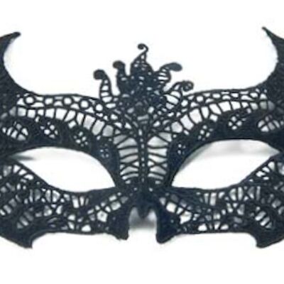 Venezianische Stoffmaske Schwarz Torro