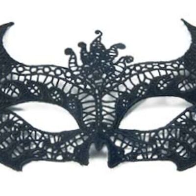 Venetian fabric mask Black Torro