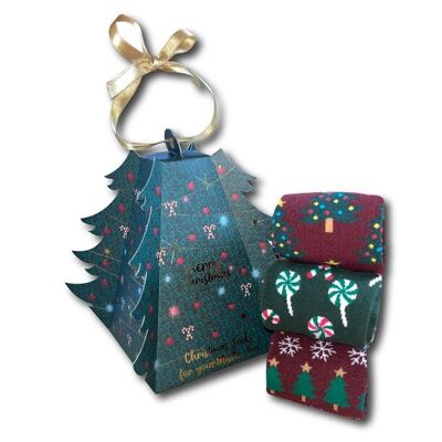 Set de regalo unisex con calcetines para árbol de Navidad