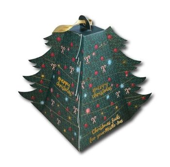 Coffret cadeau unisexe de chaussettes en forme d'arbre de Noël 2