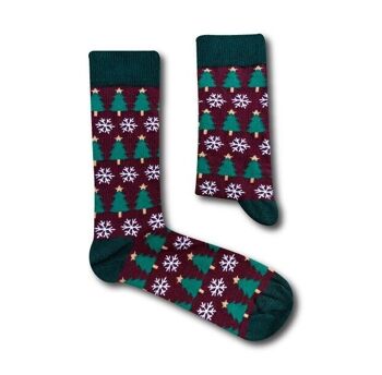 Coffret cadeau unisexe de chaussettes en forme d'arbre de Noël 5