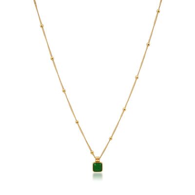 CIMER Collana The Label ARINNA - Pietra preziosa malachite d'oro