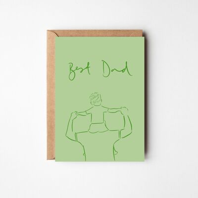 Mejor papá: tarjeta de cumpleaños para el día del padre o para papá
