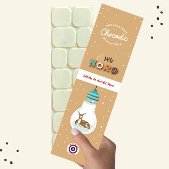 TABLETTE DE CHOCOLAT BLANC | moulage de noël | Chocolat de Noel artisanal Chocodic