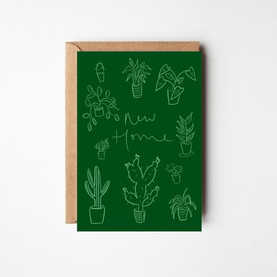 Carte Nouvelle maison - Plantes vertes modernes