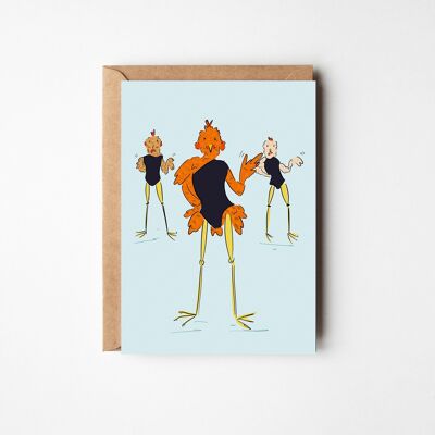 Dancing Chickens - Funny Beyonce Chickens Birthday Card