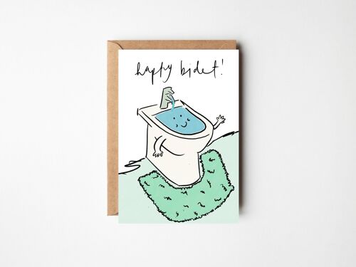 Happy Bidet - Funny Rude Birthday Card