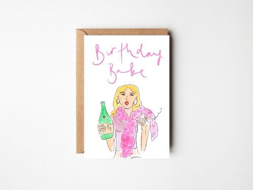 Birthday Babe - Funny, Cool, Modern Birthday Card