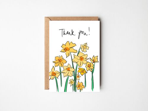 Thank You Daffodils - Yellow Floral Thank You Card