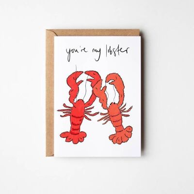 Tu es mon homard - Romance, Amour, Carte anniversaire de la Saint-Valentin