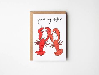 Tu es mon homard - Romance, Amour, Carte anniversaire de la Saint-Valentin 2