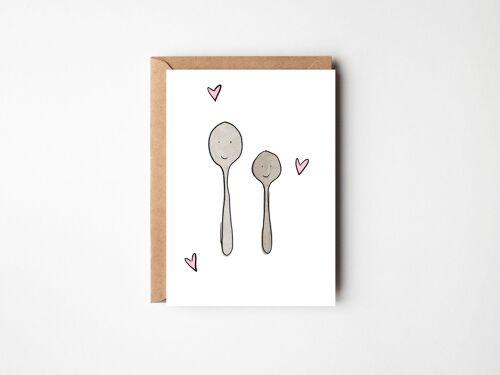Big Spoon Little Spoon - Funny Romance, Valentine's, Anniversary, Love Card