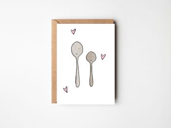 Big Spoon Little Spoon - Romance drôle, Saint-Valentin, Anniversaire, Carte d'amour 1