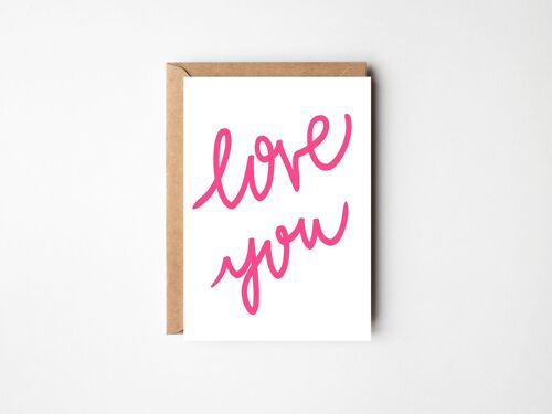 Love You - Simple Romance, Valentine's, Anniversary, Love Card