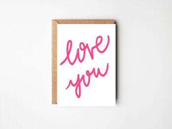 Love You - Romance simple, Saint-Valentin, Anniversaire, Carte d'amour 1